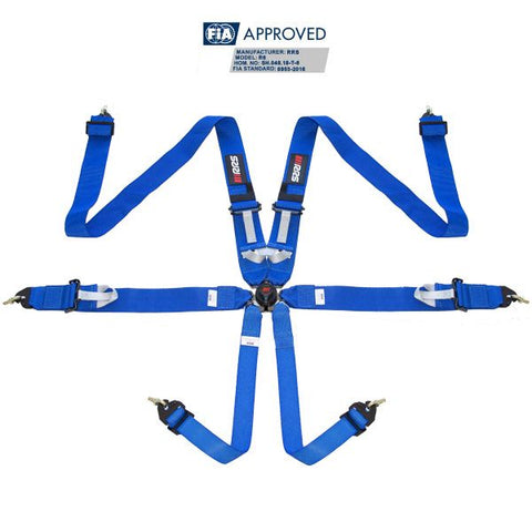 RRS FIA R6 2.9 kg blue harness 6 points